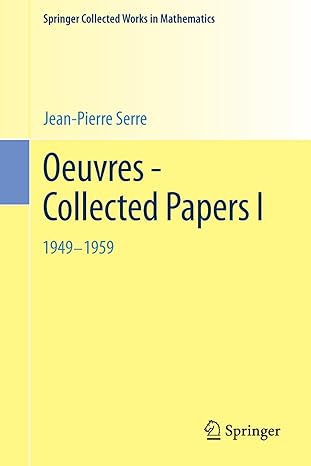 oeuvres collected papers i 1949 1959 1st edition jean pierre serre 3642398154, 978-3642398155