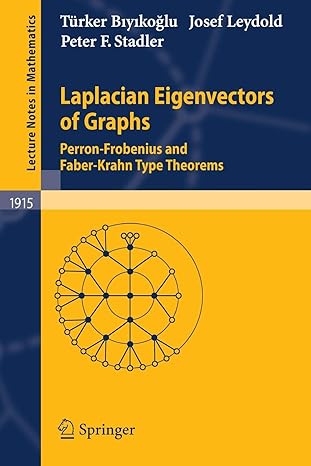 laplacian eigenvectors of graphs perron frobenius and faber krahn type theorems 2007th edition t rker