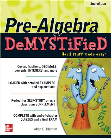 pre algebra demystified 2nd edition allan bluman 0071742522, 978-0071742528