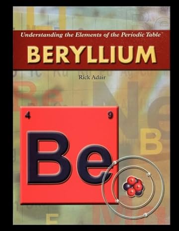 understanding the elements of the periodic table beryllium 1st edition rick adair 1435837800, 978-1435837805