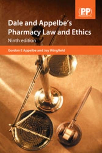 null dale and appelbes pharmacy law and ethics 9th edition dr gordon e appelbe , joy wingfield 0853698279,