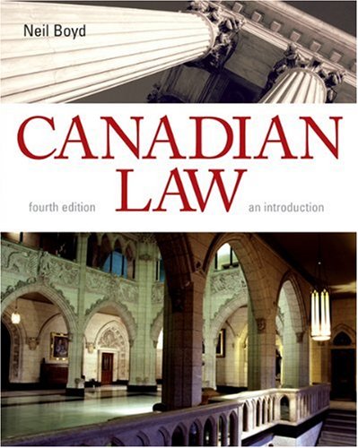 canadian law an introduction 4th edition neil boyd 0176407162, 9780176407162