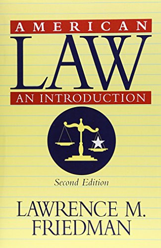 american law an introduction 2nd edition lawrence meir friedman 0393972739, 9780393972733