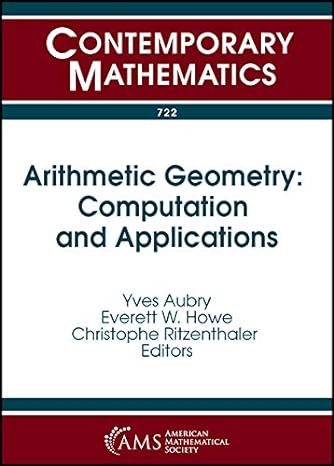 arithmetic geometry computation and applications 1st edition yves aubry ,everett w. howe ,christophe