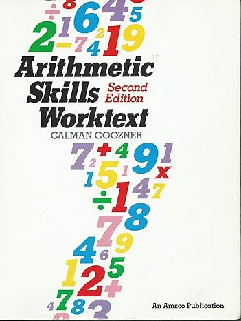 arithmetic skills worktext 2nd edition calman goozner 087720263x, 978-0877202639