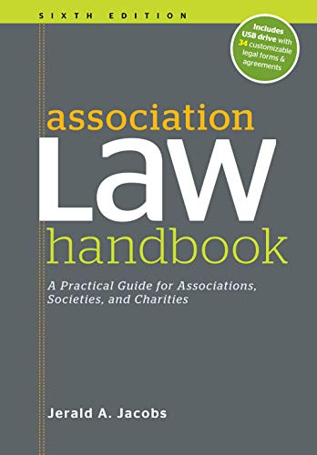 association law handbook a practical guide for associations societies and charities 6th edition jerald a.