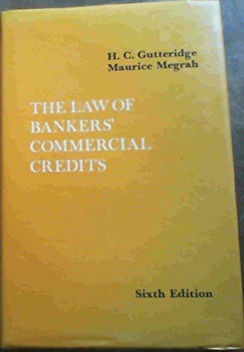 the law of bankers commercial credits 6th edition h c gutteridge 0905118421, 9780905118420