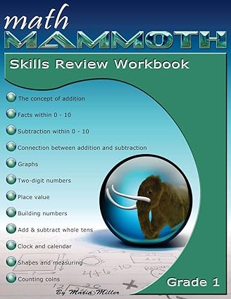 math mammoth skills review workbook grade 1 1st edition dr maria miller 1942715331, 978-1942715337