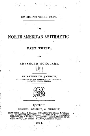 the north american arithmetic 1st edition frederick emerson 1530500400, 978-1530500406