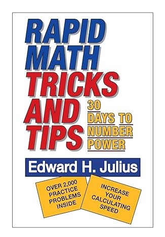 rapid math tricks and tips 30 days to number power 1st edition edward h. julius 0471575631, 978-0471575634