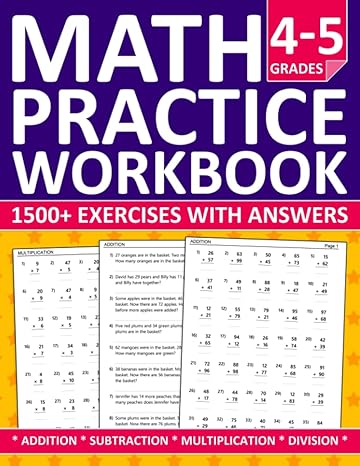 math practice workbook 1500+ exercises with answers 4 5 grade 1st edition emma. school 979-8856586953