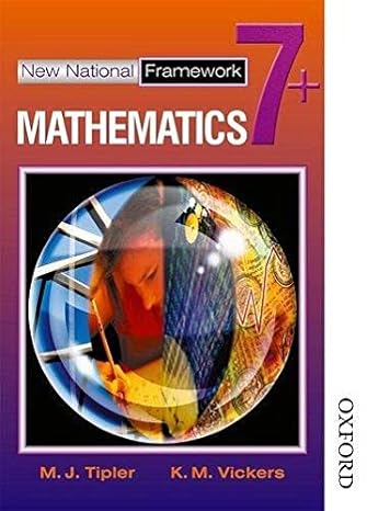 new national framework mathematics n 7+ 1st edition m j tipler ,k m vickers 0748767525, 978-0748767526