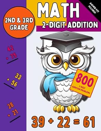 math 2 digit addition 2nd and 3rd grade 1st edition jason smith 979-8853344204