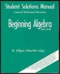 student solutions manual beginning algebra 3rd edition martin gay 0130872091, 978-0130872098