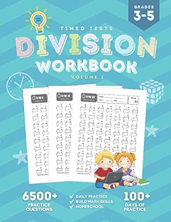timed tests division workbook volume 1 1st edition mobius math press 979-8579438713