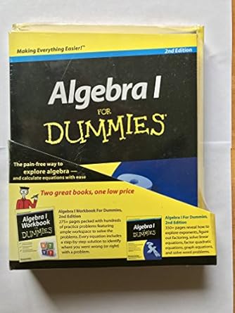 algebra i for dummies 1st edition consumer dummies 1118208641, 978-1118208649