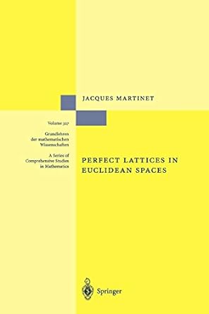 perfect lattices in euclidean spaces 1st edition jacques martinet 3642079210, 978-3642079214