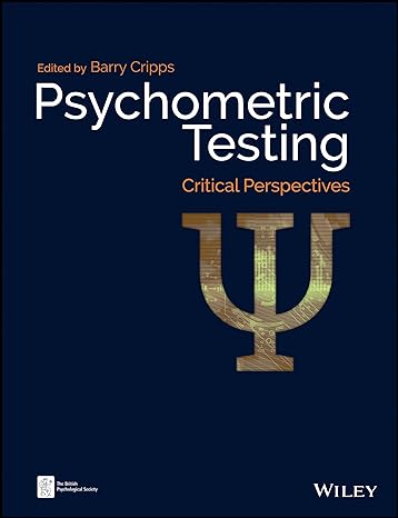 psychometric testing critical perspectives 1st edition barry cripps 1119183014, 978-1119183013