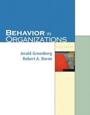 behavior in organizations 1st edition greenberg / baron b009ngb2ok