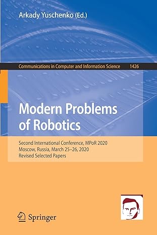 modern problems of robotics second international conference mpor 2020 moscow russia march 25 26 2020 revised
