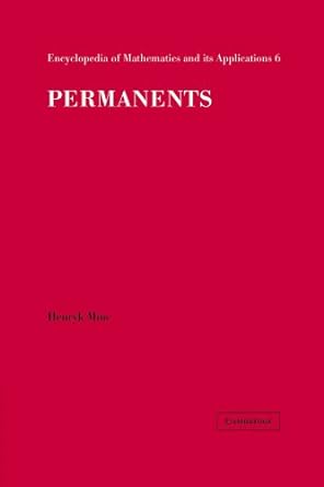 permanents reissue edition henryk minc ,marvin marcus 0521175143, 978-0521175142