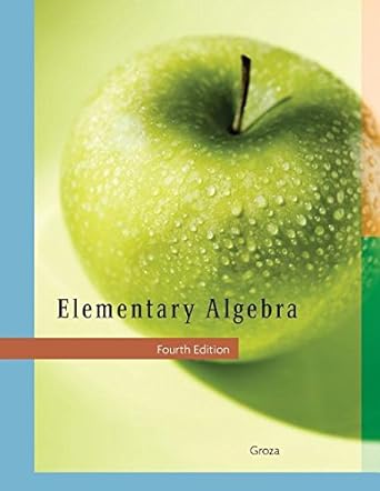 elementary algebra 1st edition vivian shaw groza 0155044311, 978-0155044319