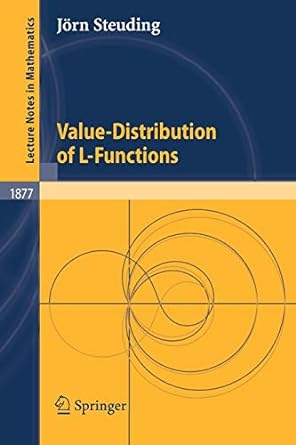 value distribution of l functions 2007th edition j rn steuding 3540265260, 978-3540265269