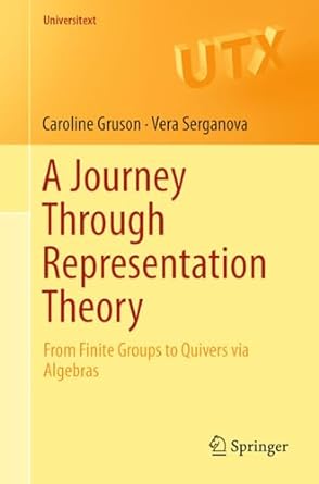 a journey through representation theory from finite groups to quivers via algebras 1st edition caroline