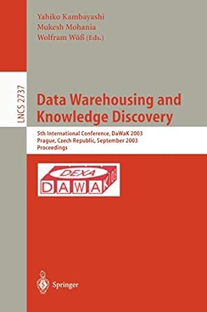 data warehousing and knowledge discovery 5th international conference dawak 2003 prague czech republic