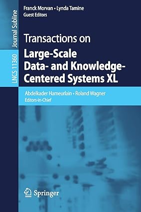 transactions on large scale data and knowledge centered systems xl springer transactions on large scale data