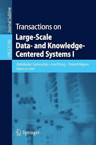 transactions on large scale data and knowledge centered systems i springer transactions on large scale data