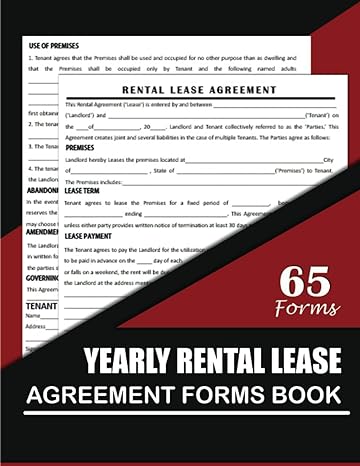 yearly rental lease agreement forms book 65 year to year residential property contract for landlord and
