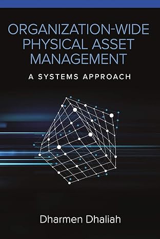 organization wide physical asset management a systems approach 1st edition dharmen dhaliah p.eng mba pmp cama