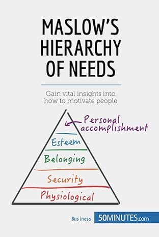 maslow s hierarchy of needs gain vital insights into how to motivate people 1st edition . 50minutes