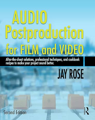 Audio Postproduction For Film And Video After The Shoot Solutions Professional Techniques And Cookbook Recipes To Make Your Project Sound Better