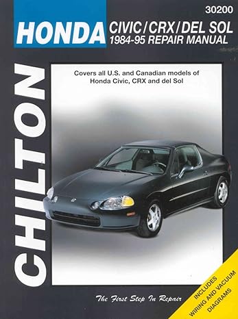 honda civic crx del sol 1984 95 repair manual chilton 1st edition jaffer a. ahmad 0801986834, 978-0801986833