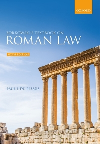 borkowskis textbook on roman law 6th edition paul j. du plessis 0198848013, 9780198848011