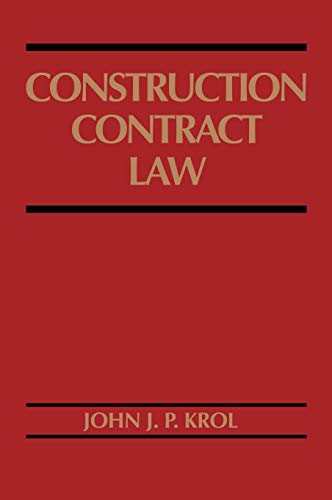 construction contract law 1st edition john j p krol 0471574147, 9780471574149