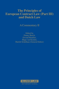 the principles of european contract law  and dutch law 1st edition danny busch, ewoud hondius, hugo van