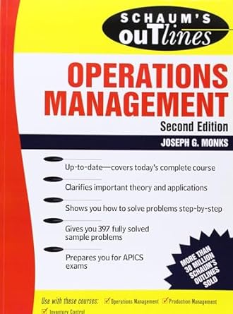 operations management 2nd edition joseph monks 007042764x, 978-0070427648