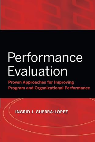 performance evaluation proven approaches for improving program and organizational performance 1st edition