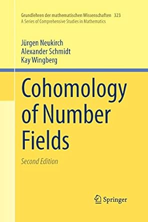 Cohomology Of Number Fields