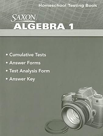 homeschool testing book saxon algebra 1 1st edition stephen douglas hake 0547625847, 978-0547625843