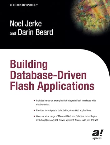 building database driven flash applications 1st edition noel jerke ,darin beard 1590591100, 978-1590591109