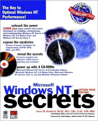 the key to optimal windows nt performance microsoft windows nt secrets 1st edition harry m brelsford