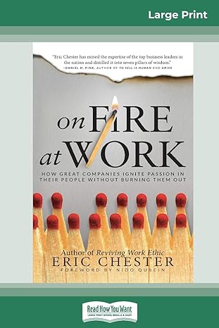 on fire at work how great companies ignite passion in their people without burning them out 1st edition eric