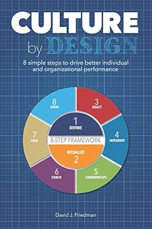 culture by design 8 simple steps to drive better individual and organizational performance 1st edition david