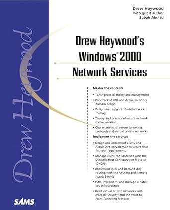 drew heywoods windows 2000 network services 1st edition drew heywood ,zubair ahmad 0672317419, 978-0672317415