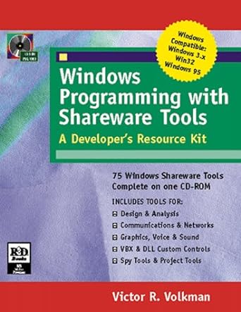 windows programming with shareware tools a developers resource kit 75 windows shareware tools complete on one