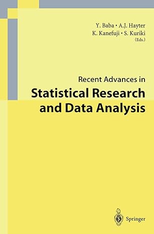 recent advances in statistical research and data analysis 1st edition y baba ,a j hayter ,k kanefuji ,s